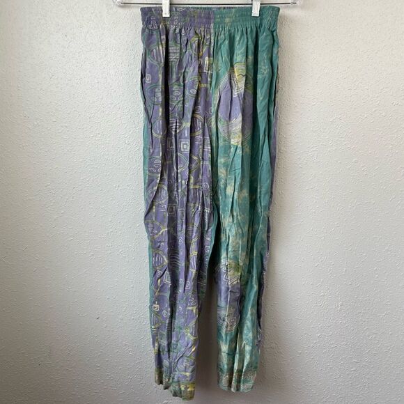 SPA Hawaiian Matching 2-Piece Rayon Button Down Shirt & Cropped Pants Size M EUC - Picture 5 of 8